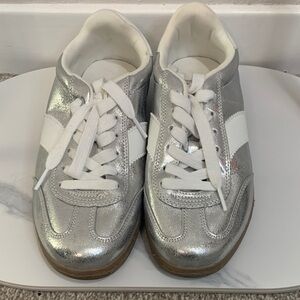 Universal Thread Silver Sneakers with White Details